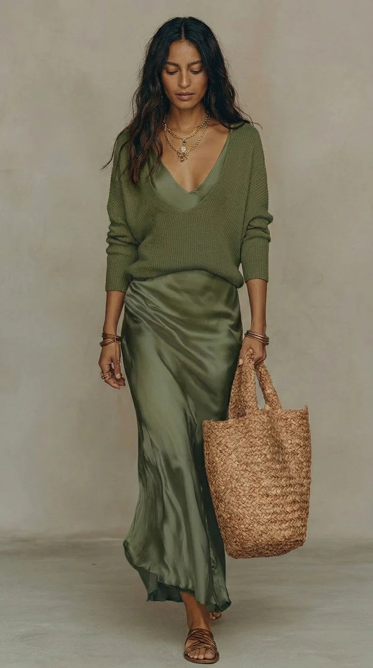 DUNA - Conjunto de vestido y jersey