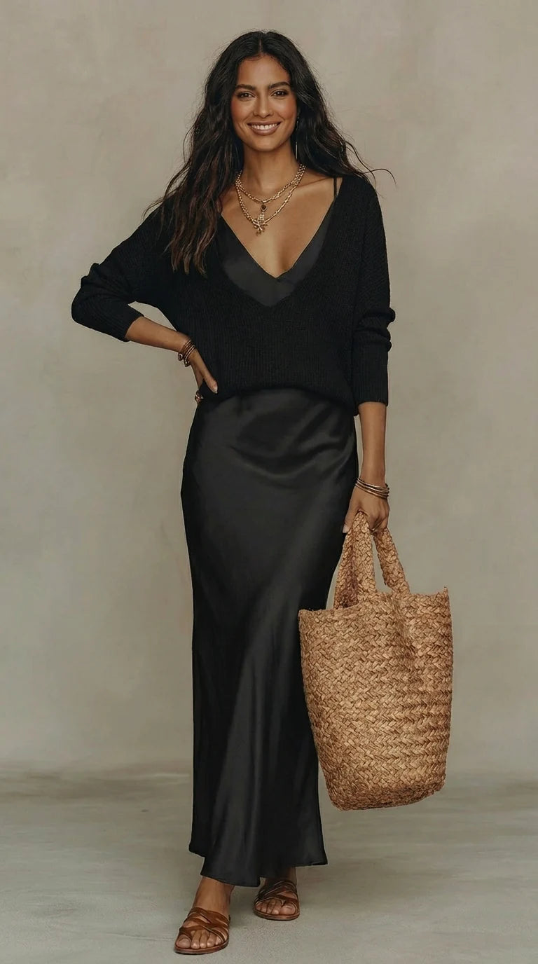 DUNA - Conjunto de vestido y jersey