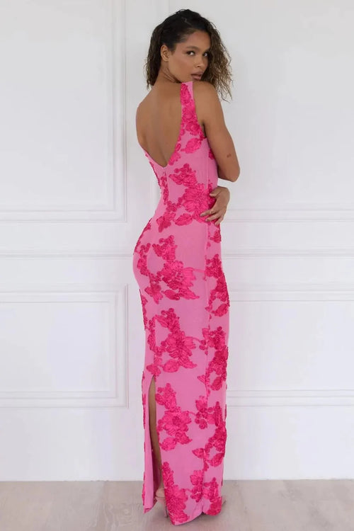 BARBARA - Vestido floral con toque de elegancia