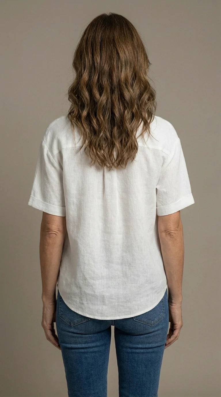 MILEA - Camisa de lino para destacar tu look